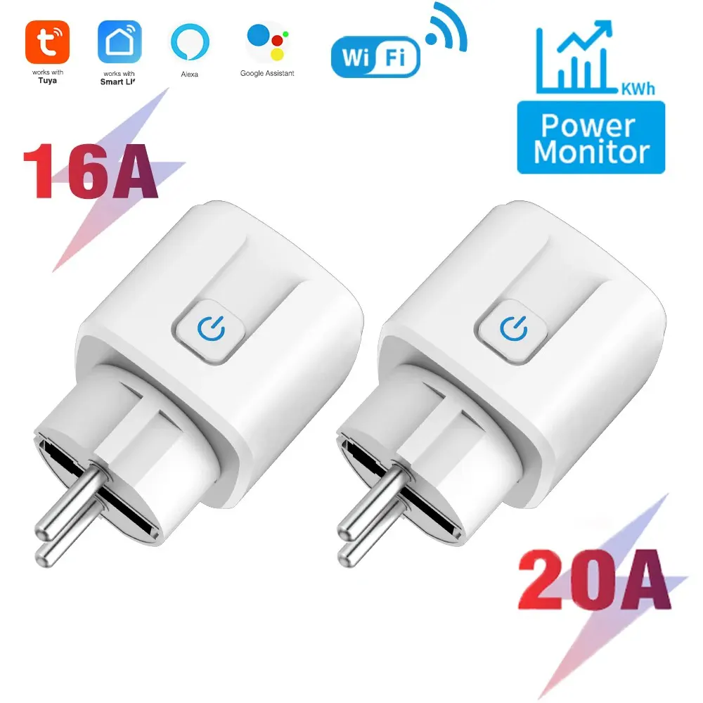 Tuya WiFi Smart Plug 16A/20A with power monitoring feature by Digit Shop