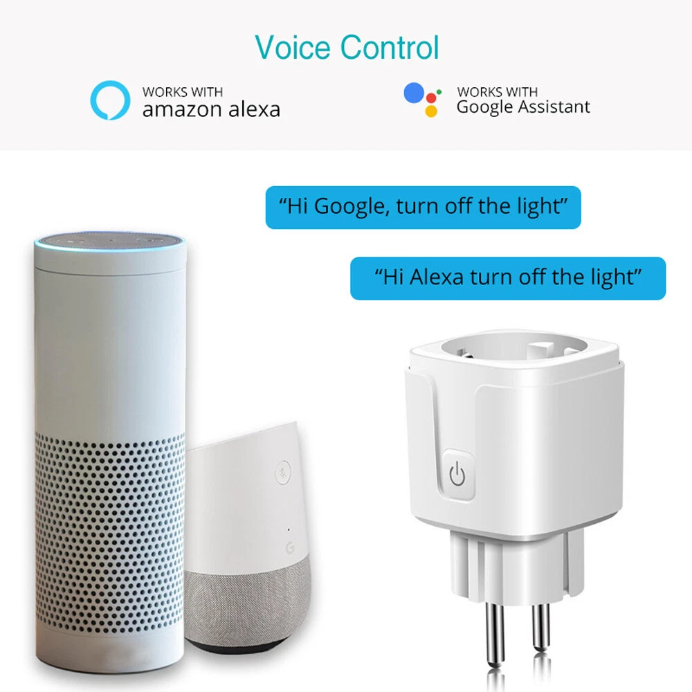 Digit Shop Wifi Smart Plug can be control by the Google home or amazon alexa voice command